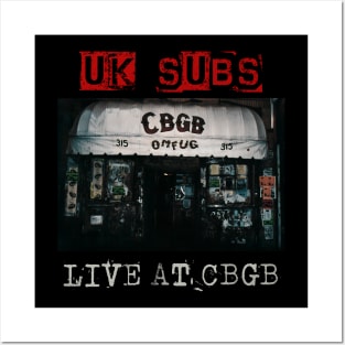 uk subs live at cbgb Posters and Art